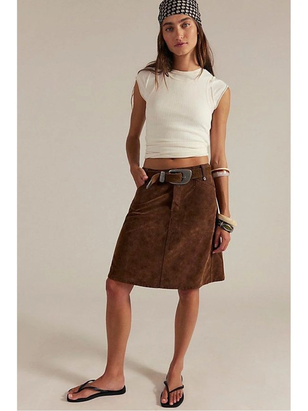 NWT free people we the free Suzy suede Midi skirt size 24